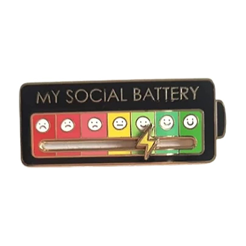 Interactive Mood Pins in Black and White Enamel