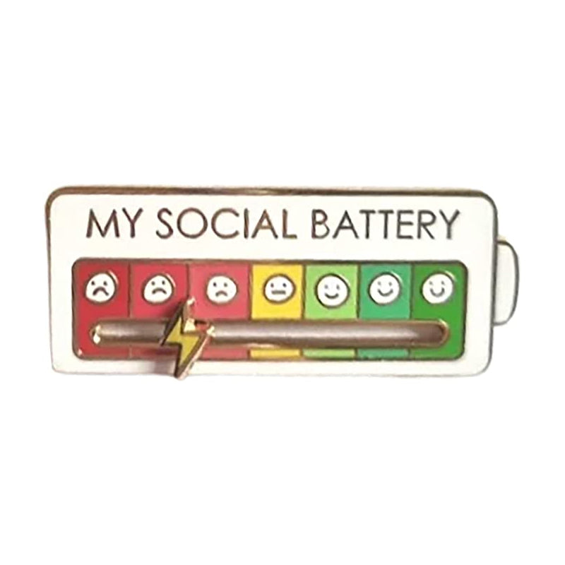 Interactive Mood Pins in Black and White Enamel