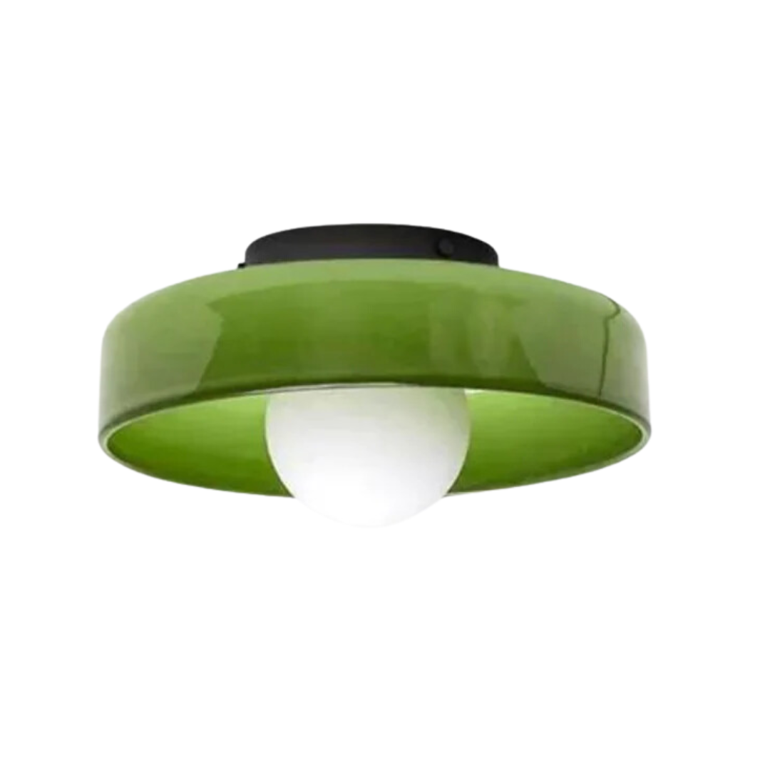 Round Glass Ceiling Lamp with Modern Scandinavian Design