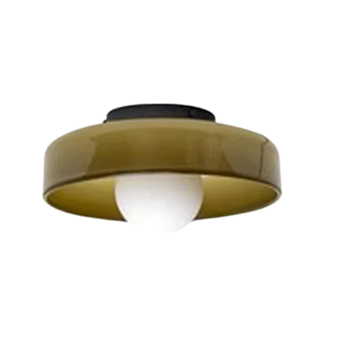 Round Glass Ceiling Lamp with Modern Scandinavian Design