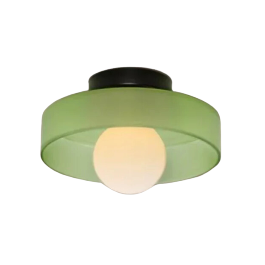 Round Glass Ceiling Lamp with Modern Scandinavian Design
