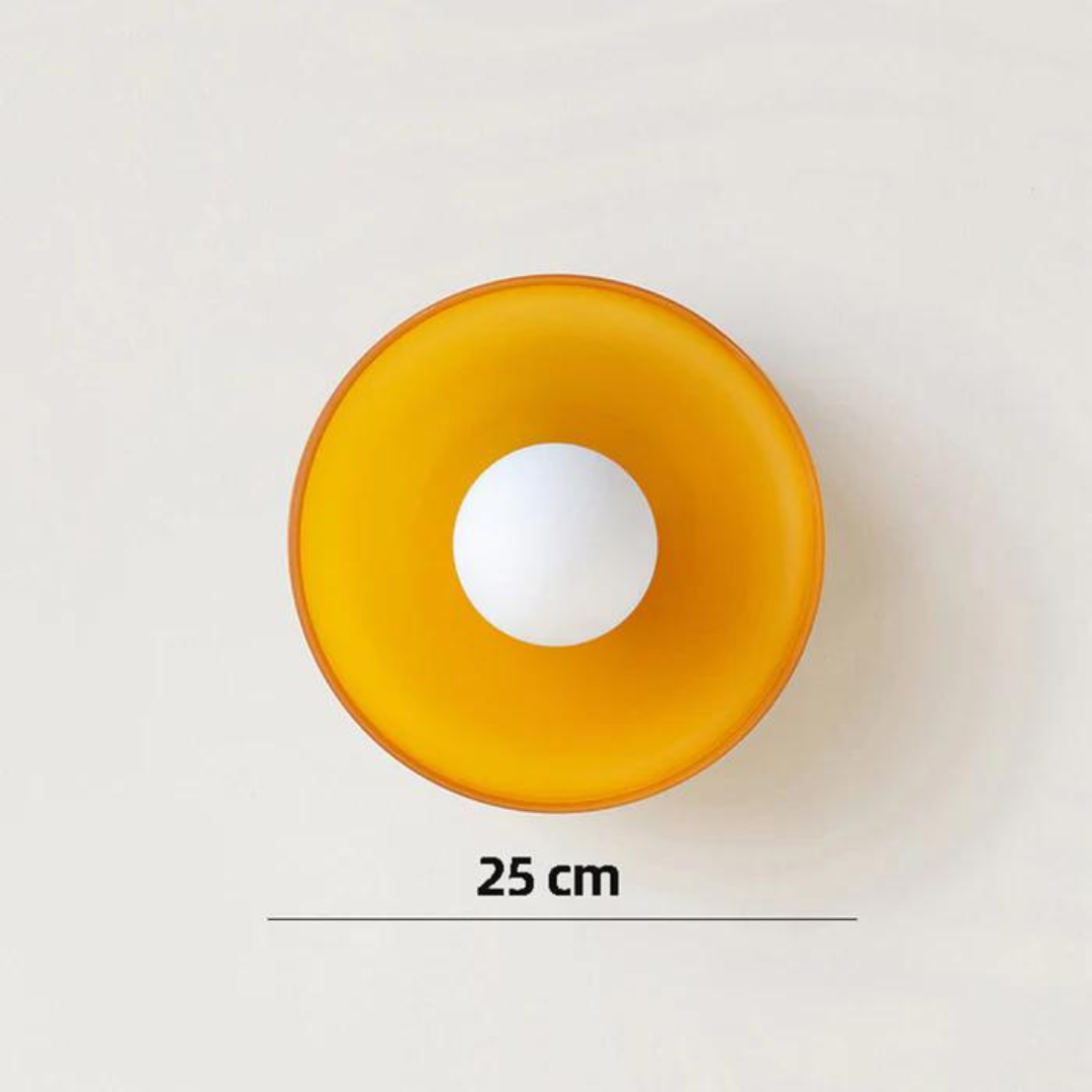 Round Glass Ceiling Lamp with Modern Scandinavian Design