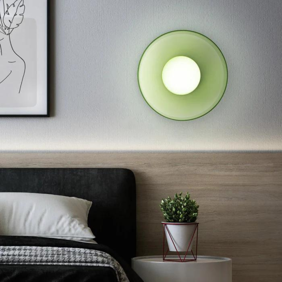 Round Glass Ceiling Lamp with Modern Scandinavian Design
