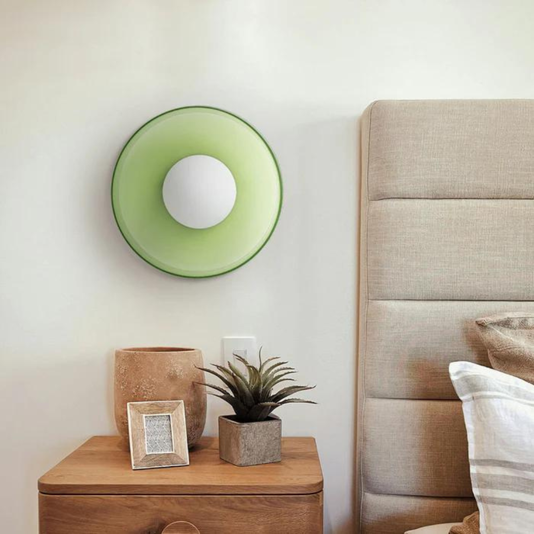 Round Glass Ceiling Lamp with Modern Scandinavian Design