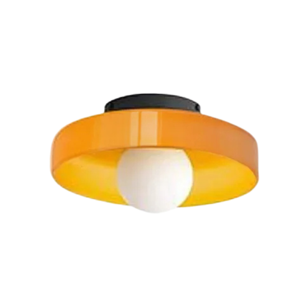 Round Glass Ceiling Lamp with Modern Scandinavian Design