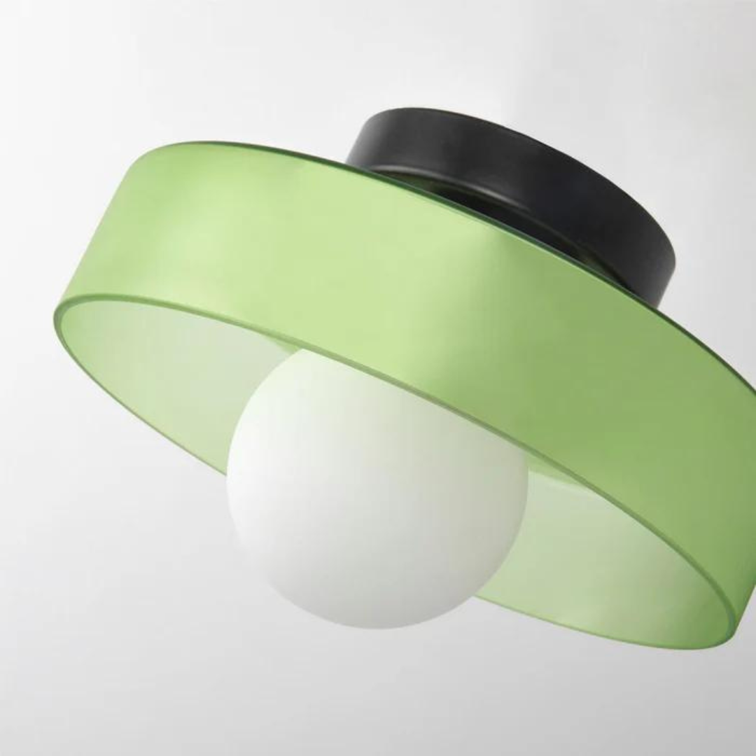 Round Glass Ceiling Lamp with Modern Scandinavian Design