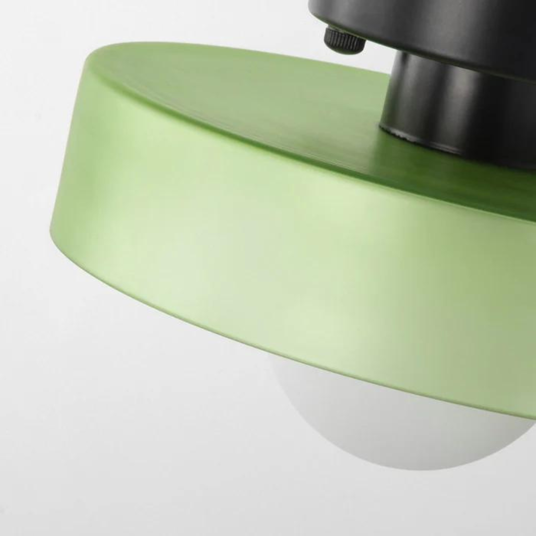 Round Glass Ceiling Lamp with Modern Scandinavian Design
