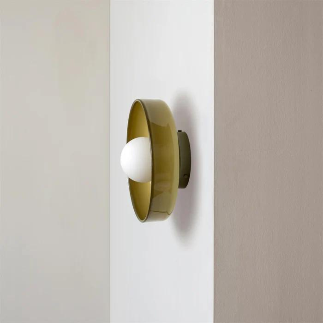 Round Glass Ceiling Lamp with Modern Scandinavian Design