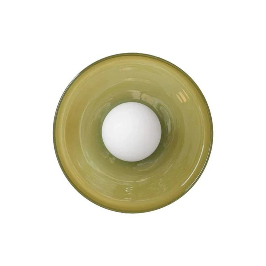 Round Glass Ceiling Lamp with Modern Scandinavian Design