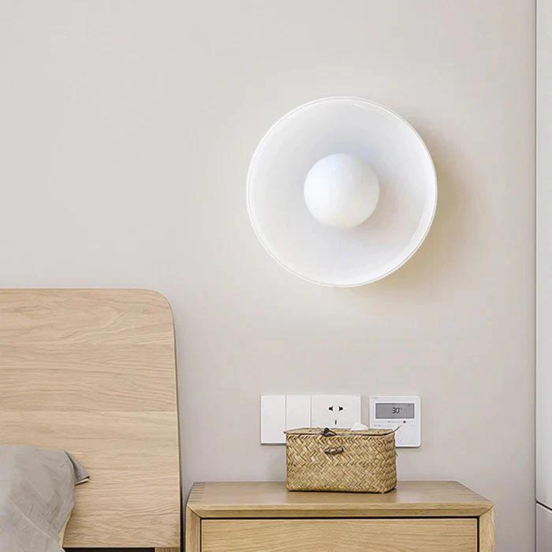Round Glass Ceiling Lamp with Modern Scandinavian Design