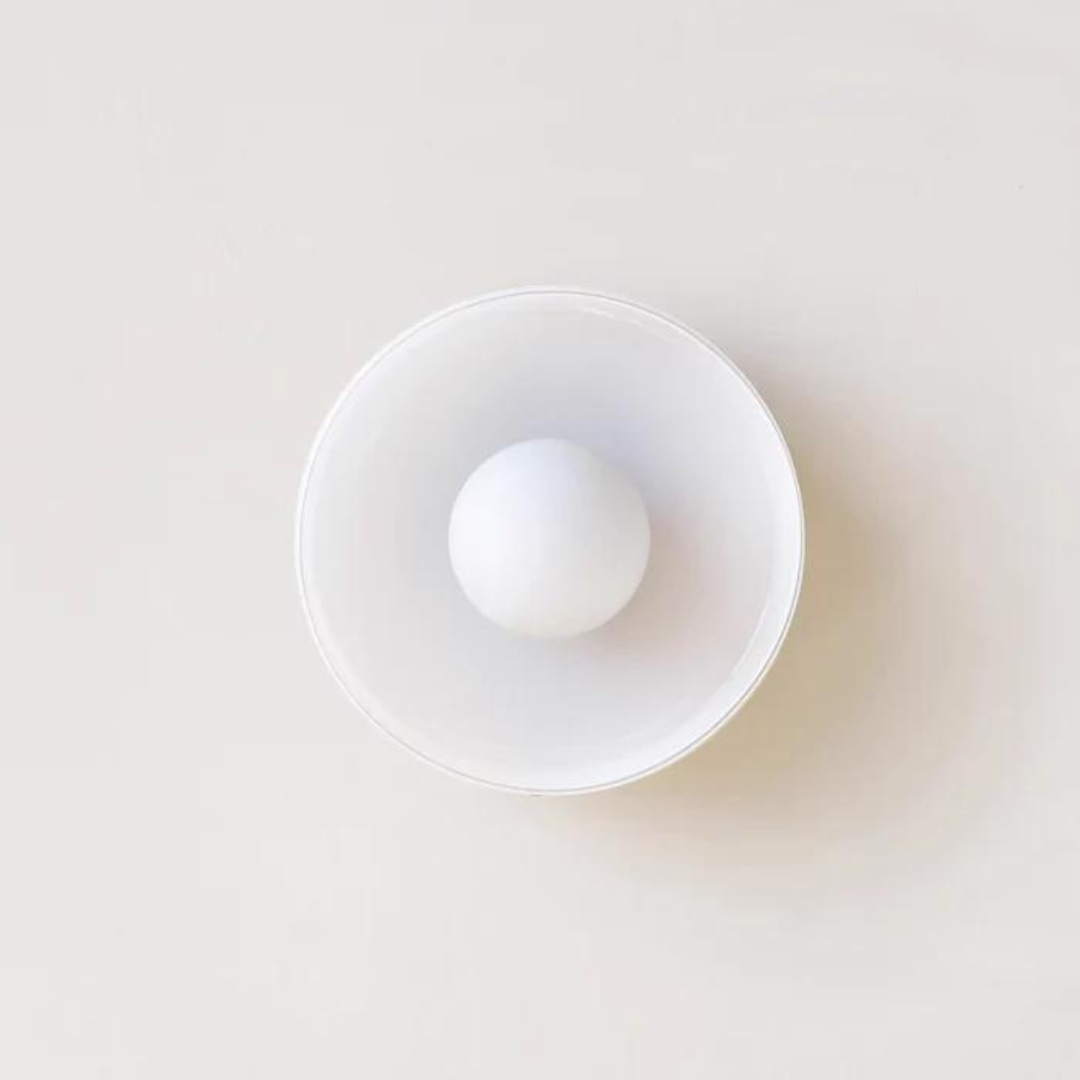 Round Glass Ceiling Lamp with Modern Scandinavian Design