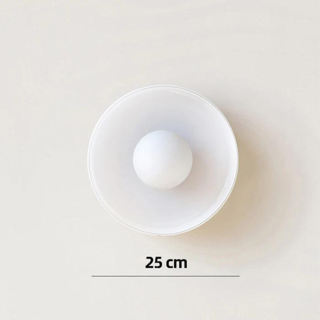 Round Glass Ceiling Lamp with Modern Scandinavian Design