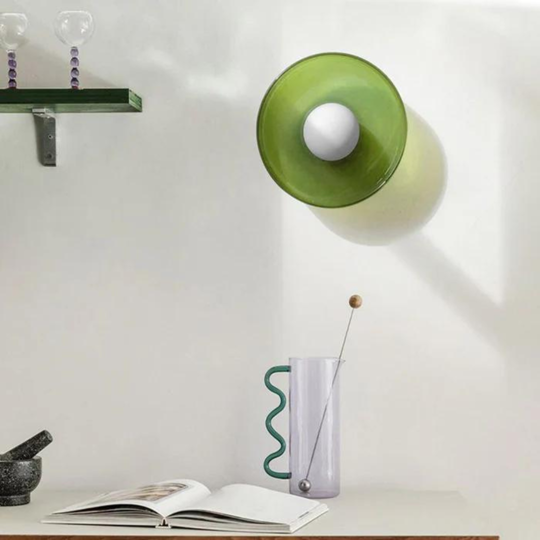 Round Glass Ceiling Lamp with Modern Scandinavian Design