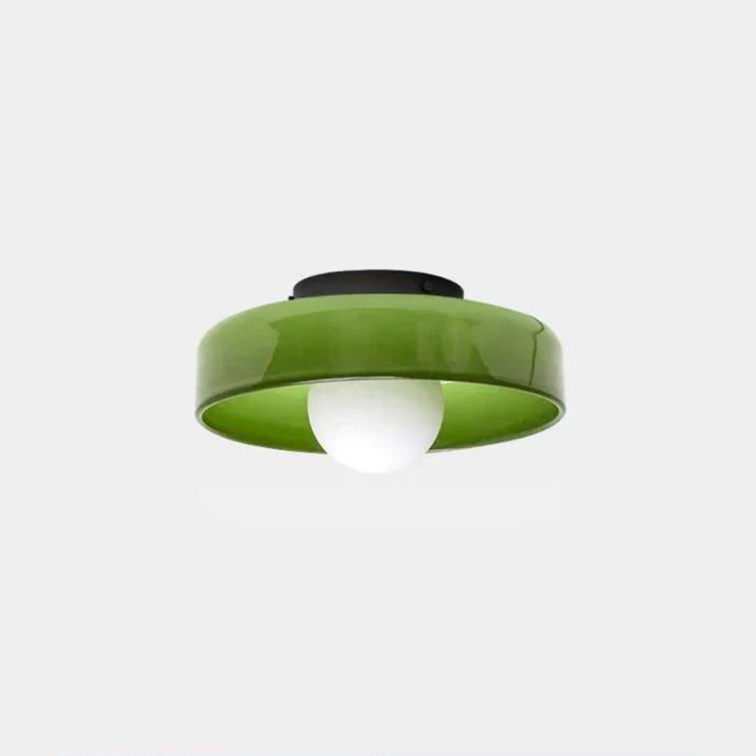 Round Glass Ceiling Lamp with Modern Scandinavian Design