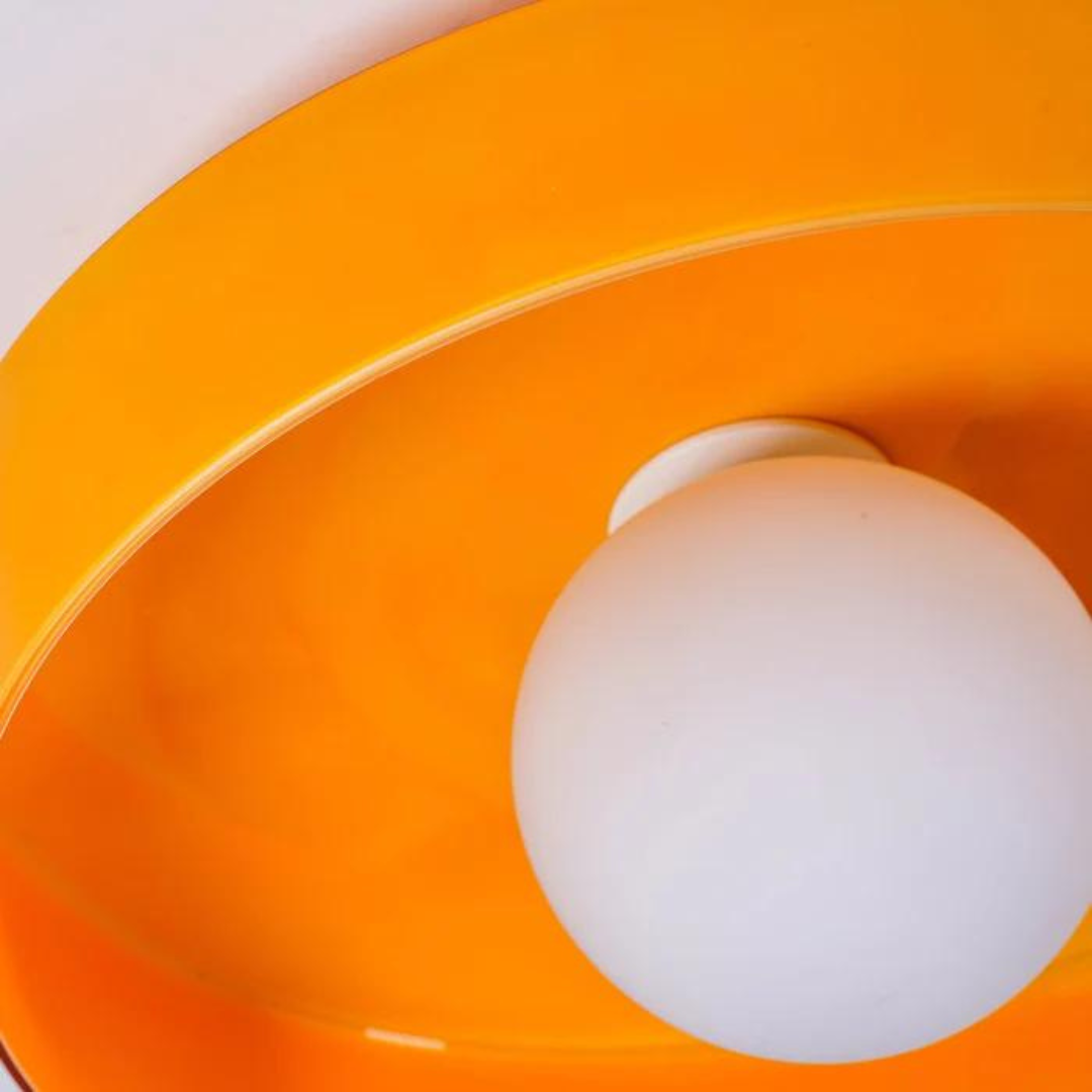 Round Glass Ceiling Lamp with Modern Scandinavian Design