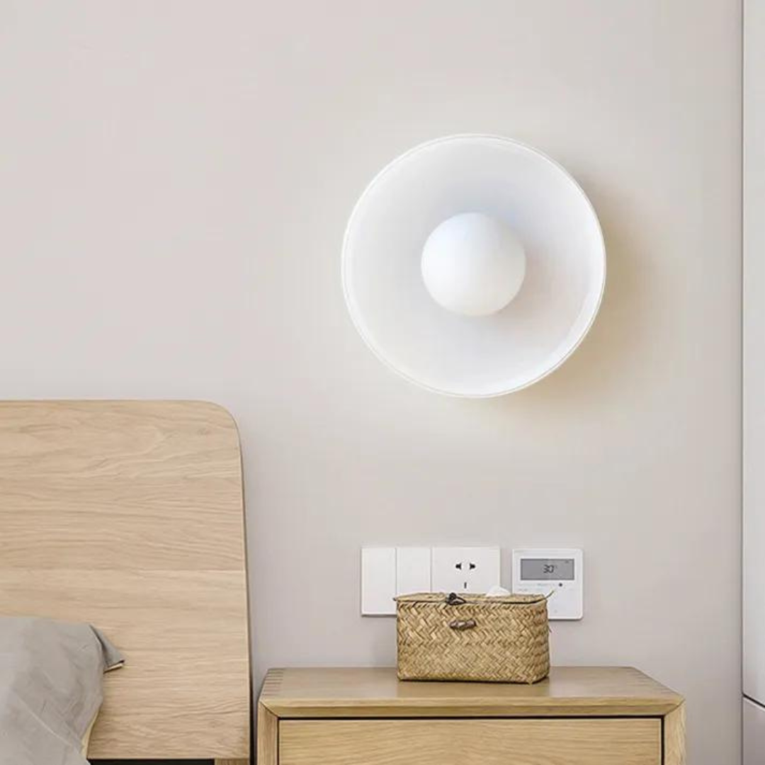 Round Glass Ceiling Lamp with Modern Scandinavian Design