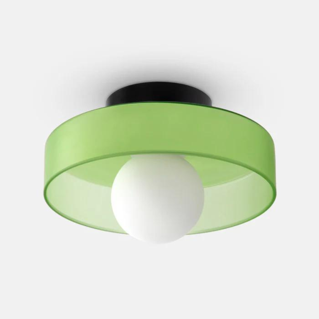 Round Glass Ceiling Lamp with Modern Scandinavian Design