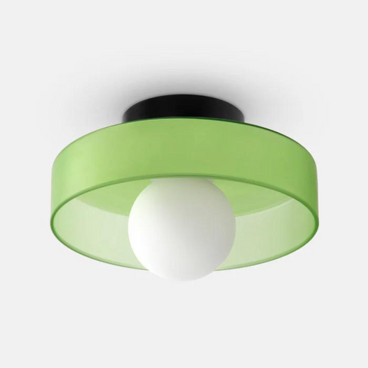 Round Glass Ceiling Lamp with Modern Scandinavian Design