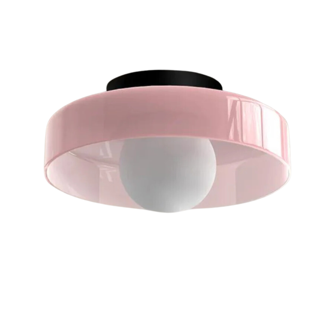 Round Glass Ceiling Lamp with Modern Scandinavian Design