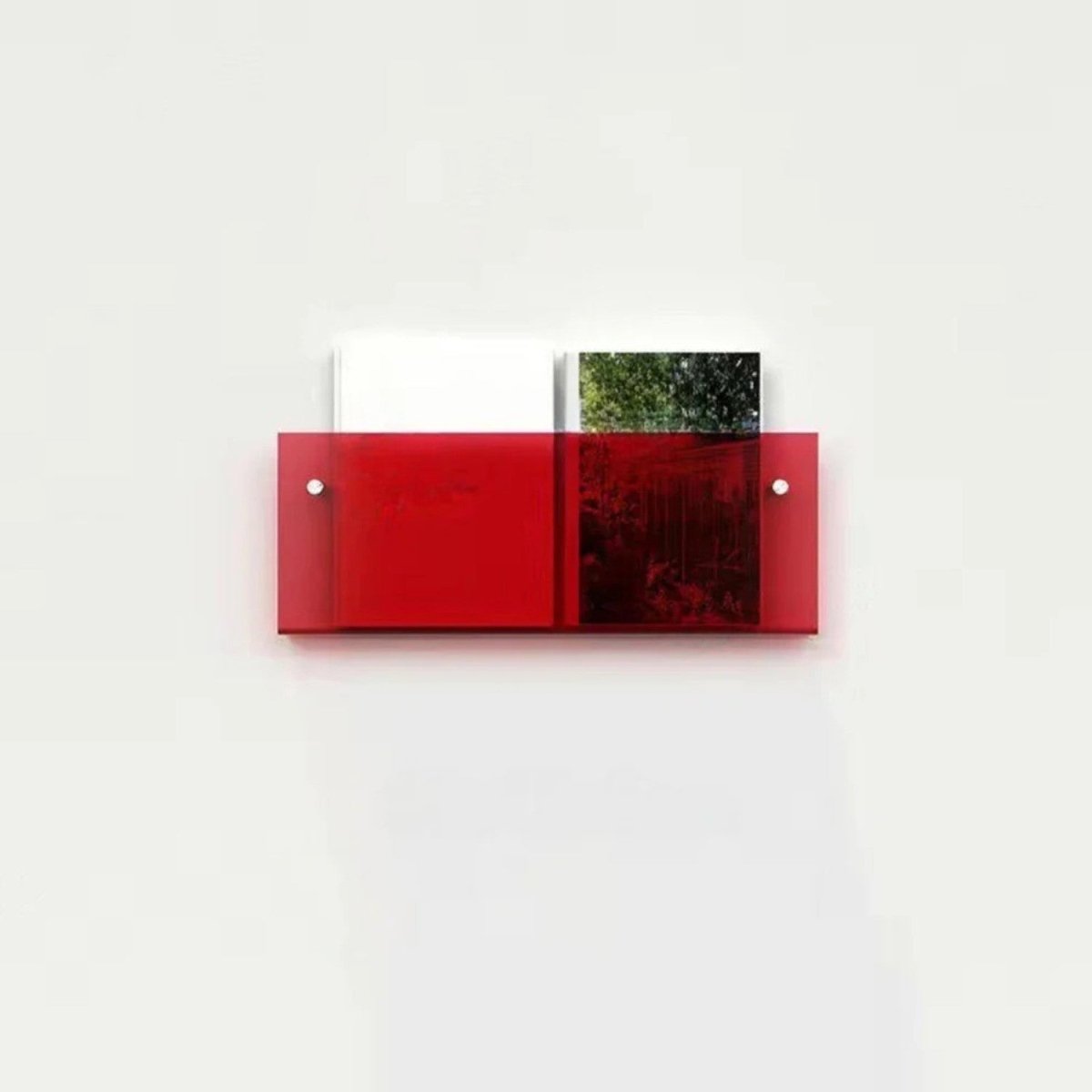 Clear Acrylic Floating Magazine Wall Shelf