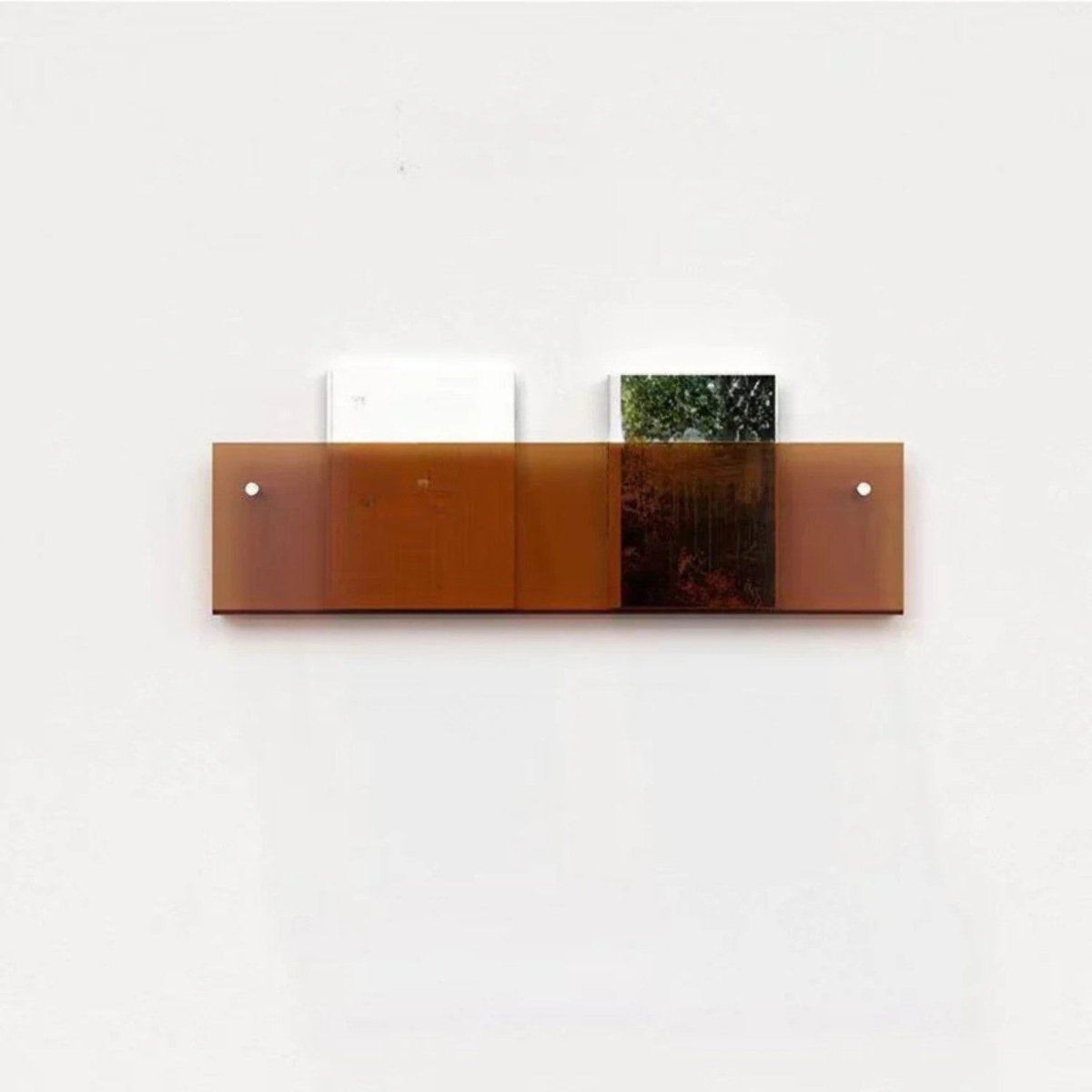 Clear Acrylic Floating Magazine Wall Shelf