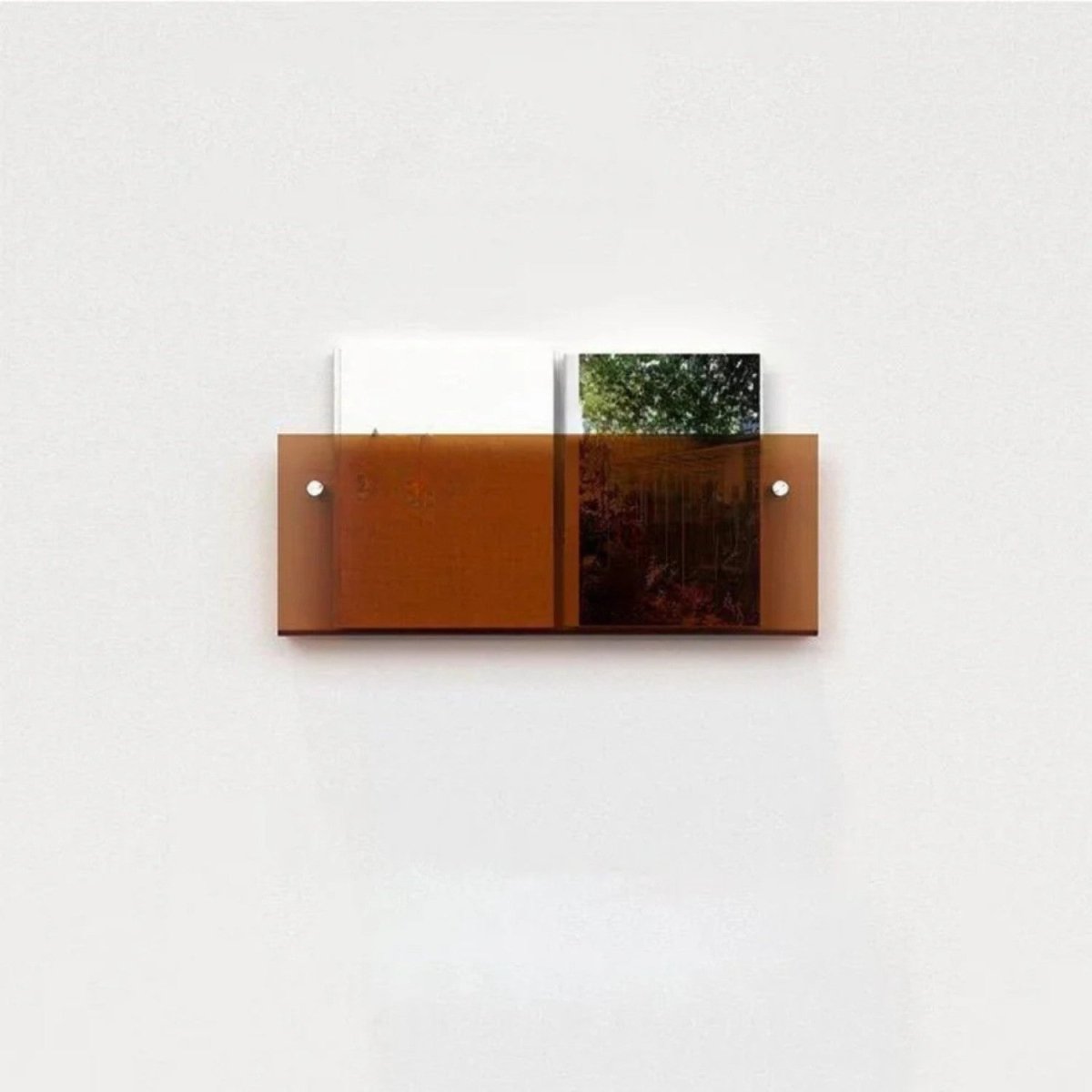 Clear Acrylic Floating Magazine Wall Shelf