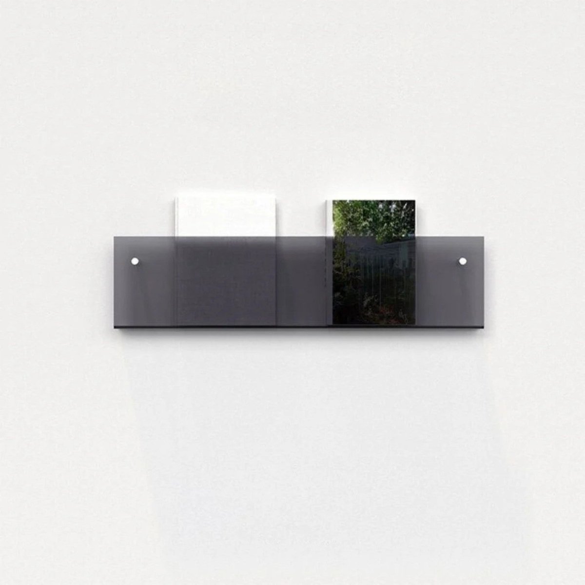 Clear Acrylic Floating Magazine Wall Shelf