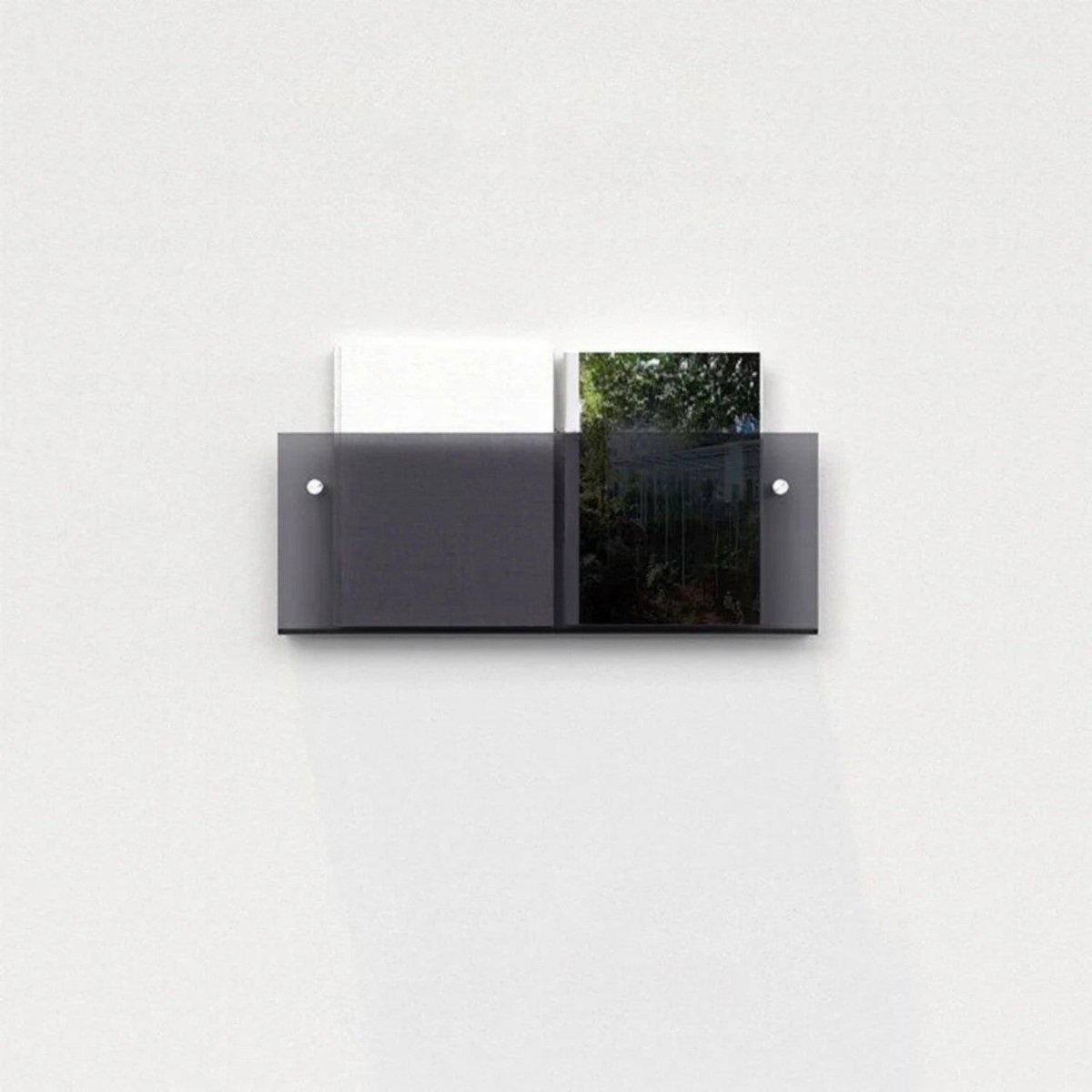 Clear Acrylic Floating Magazine Wall Shelf