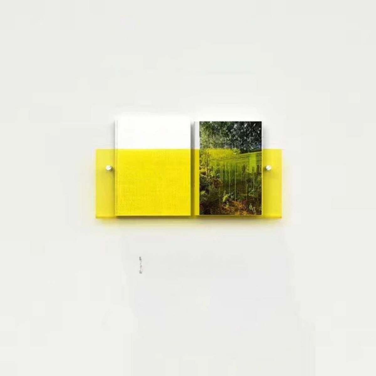 Clear Acrylic Floating Magazine Wall Shelf