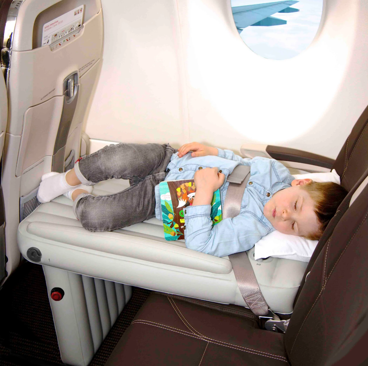 Inflatable Travel Bed for Kids – Portable Sleep Solution for Airplane Comfort