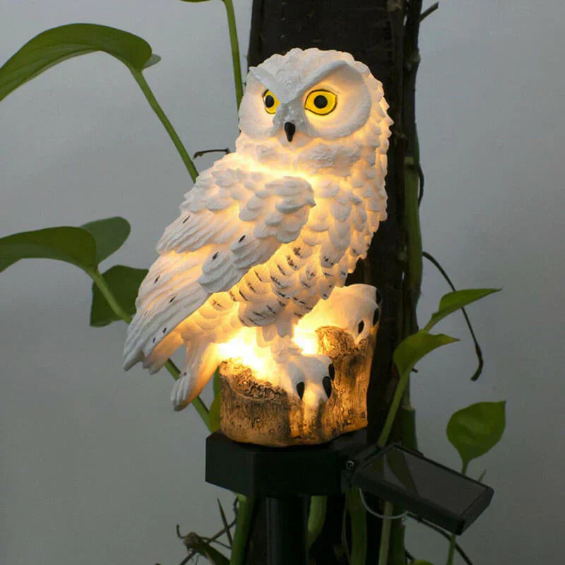 Solar-Powered Owl Garden Lamp with Soft Illumination
