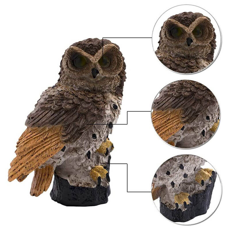 Solar-Powered Owl Garden Lamp with Soft Illumination