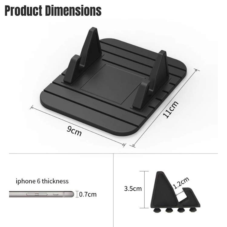 Non-Slip Silicone Phone Holder for Dashboard