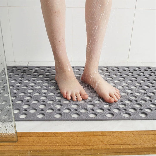 Non-Slip Bathroom Mat with Hygienic Drainage System