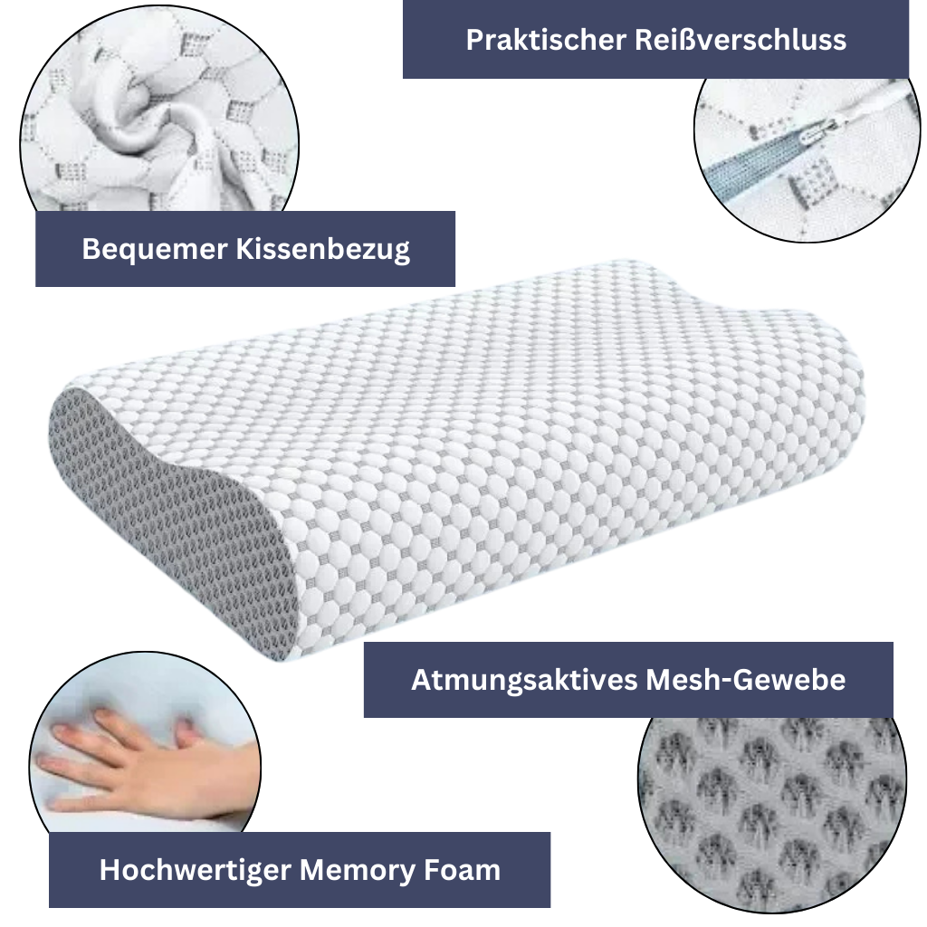 Ergonomic Posture-Correcting Sleep Pillow for Neck Pain Relief