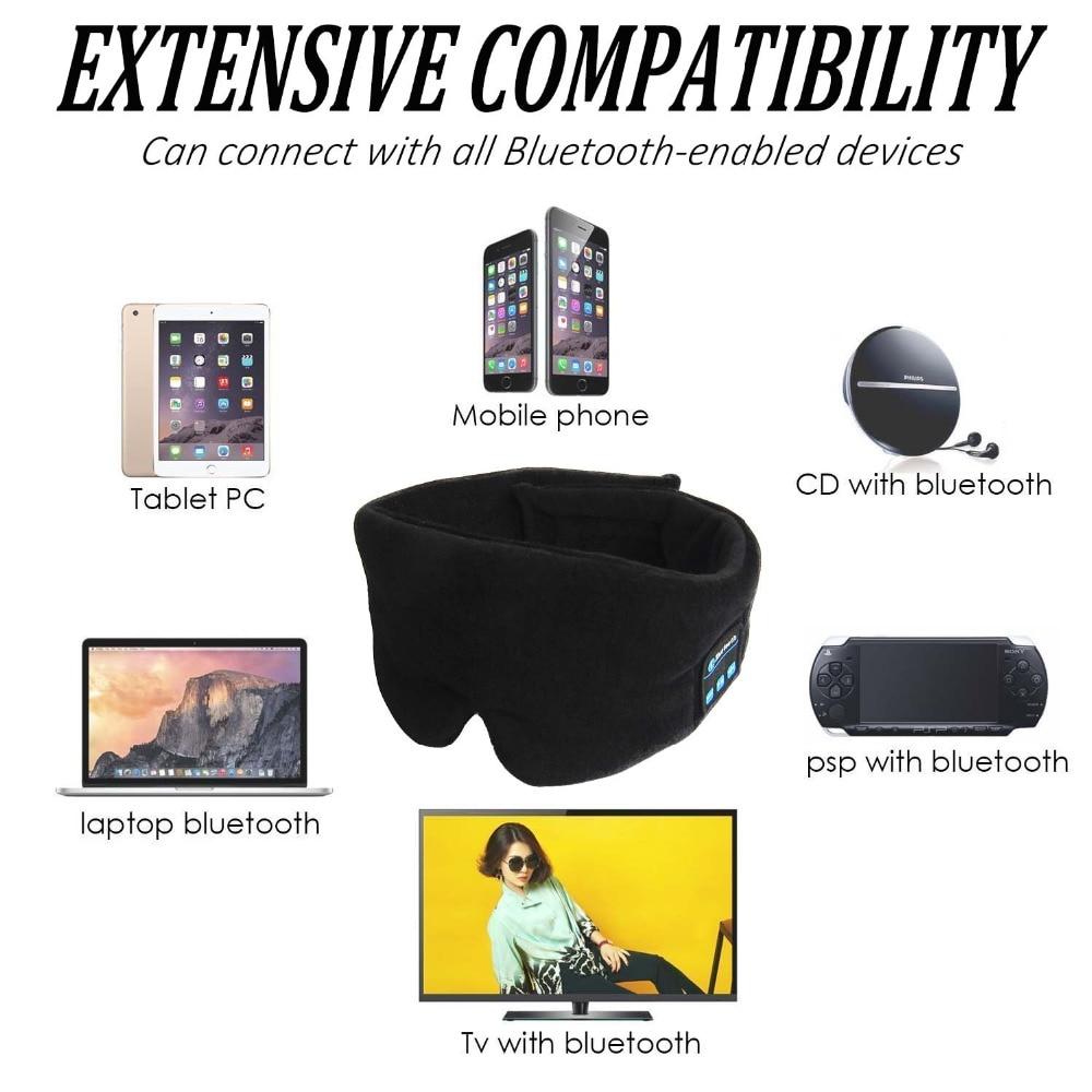 Bluetooth Sleep Headband with Eye Mask and Flat Speakers