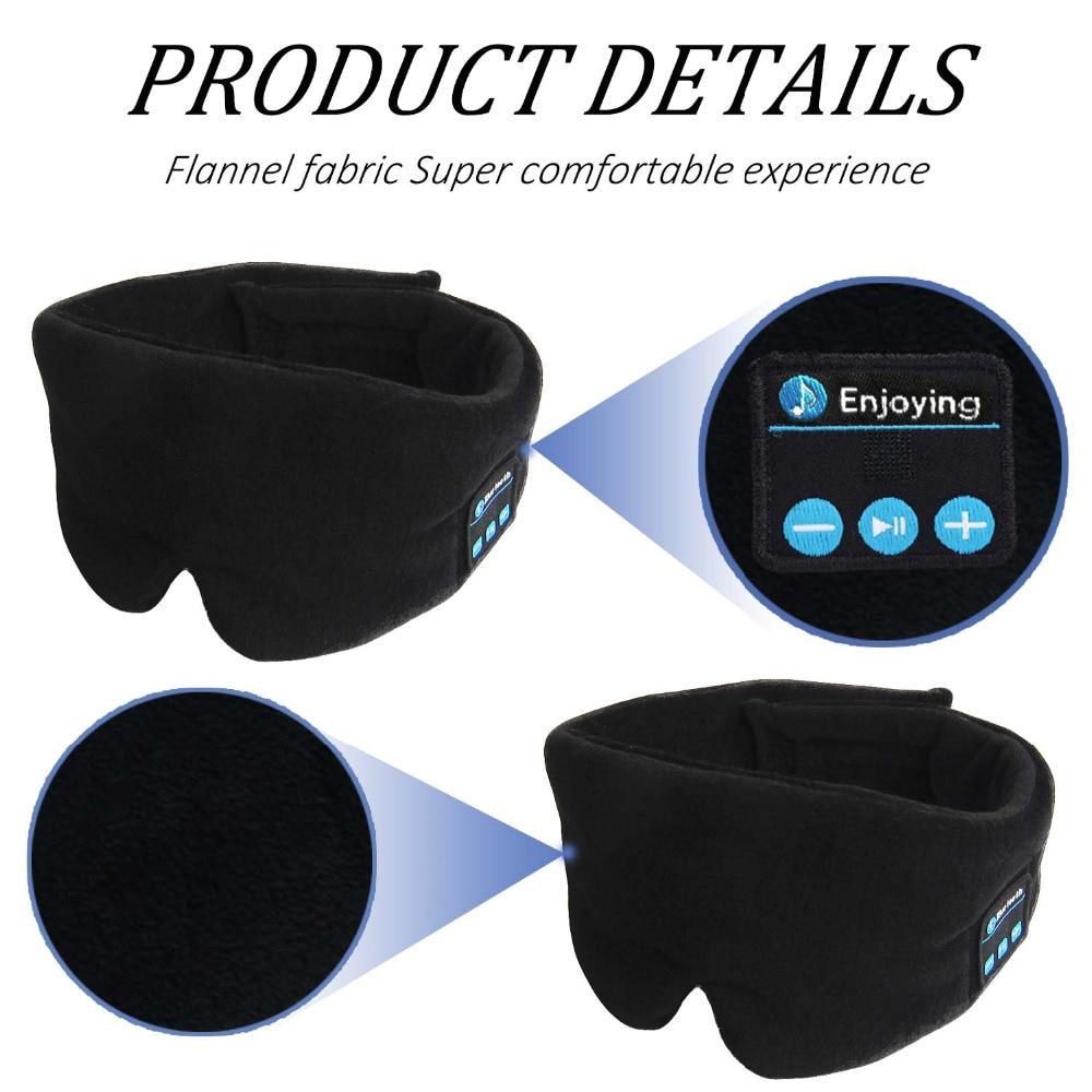 Bluetooth Sleep Headband with Eye Mask and Flat Speakers