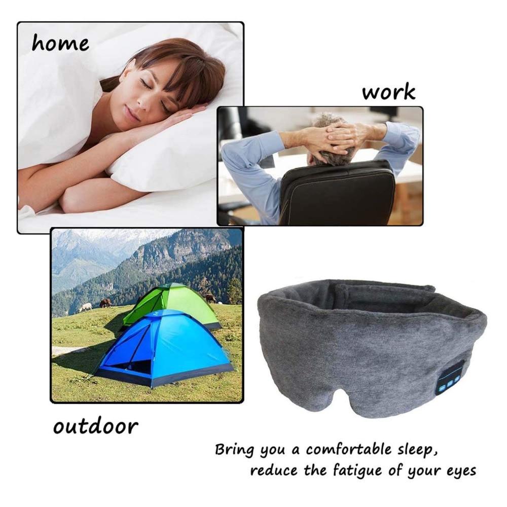 Bluetooth Sleep Headband with Eye Mask and Flat Speakers