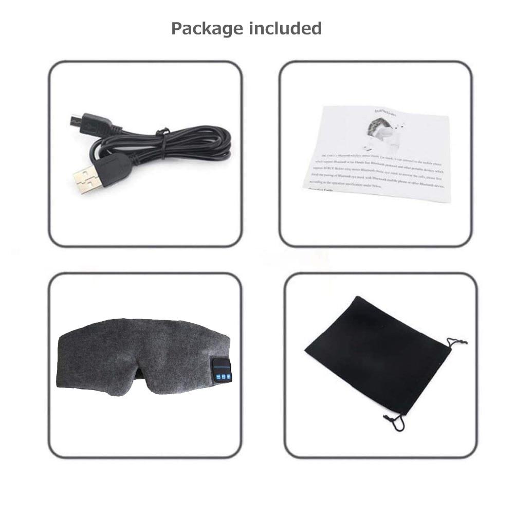 Bluetooth Sleep Headband with Eye Mask and Flat Speakers
