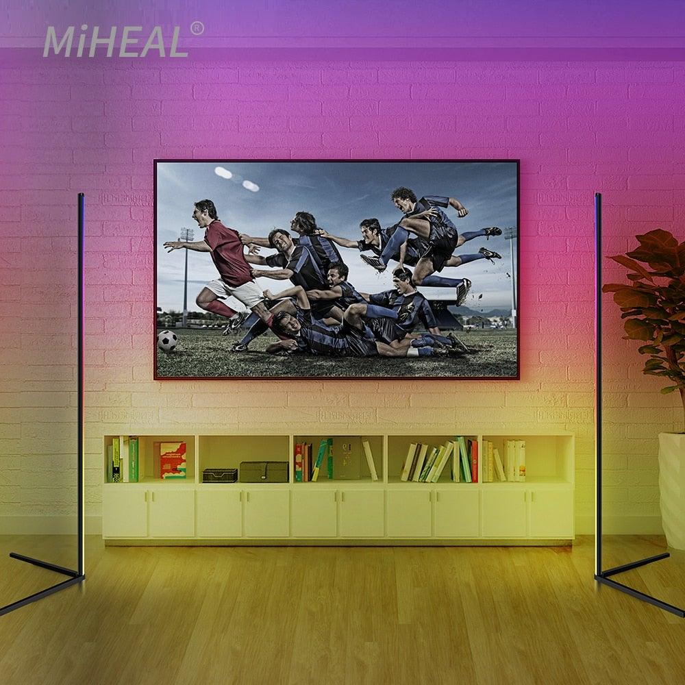 Modern Remote Control Aluminum Floor Lamp