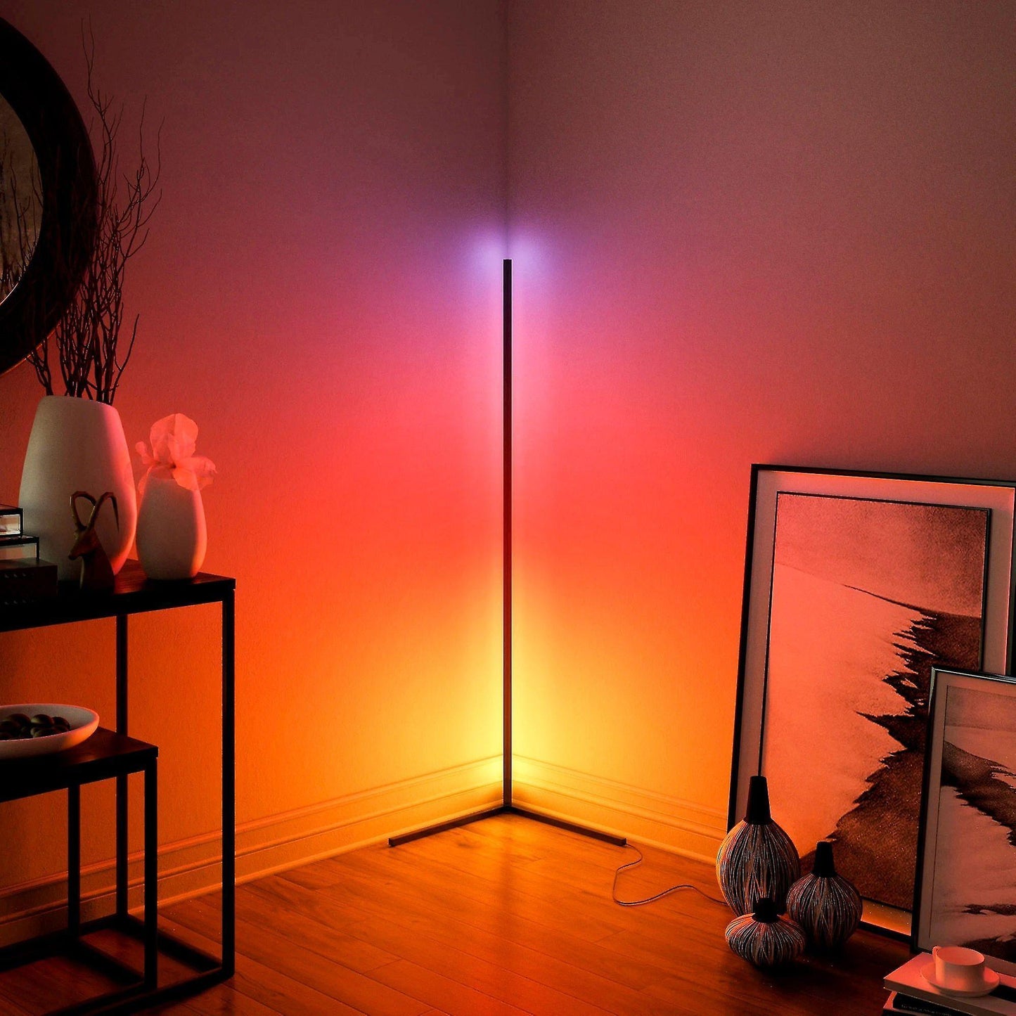 Modern Remote Control Aluminum Floor Lamp