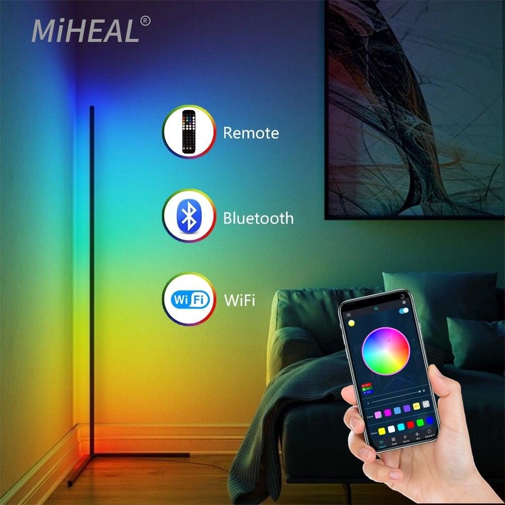 Modern Remote Control Aluminum Floor Lamp