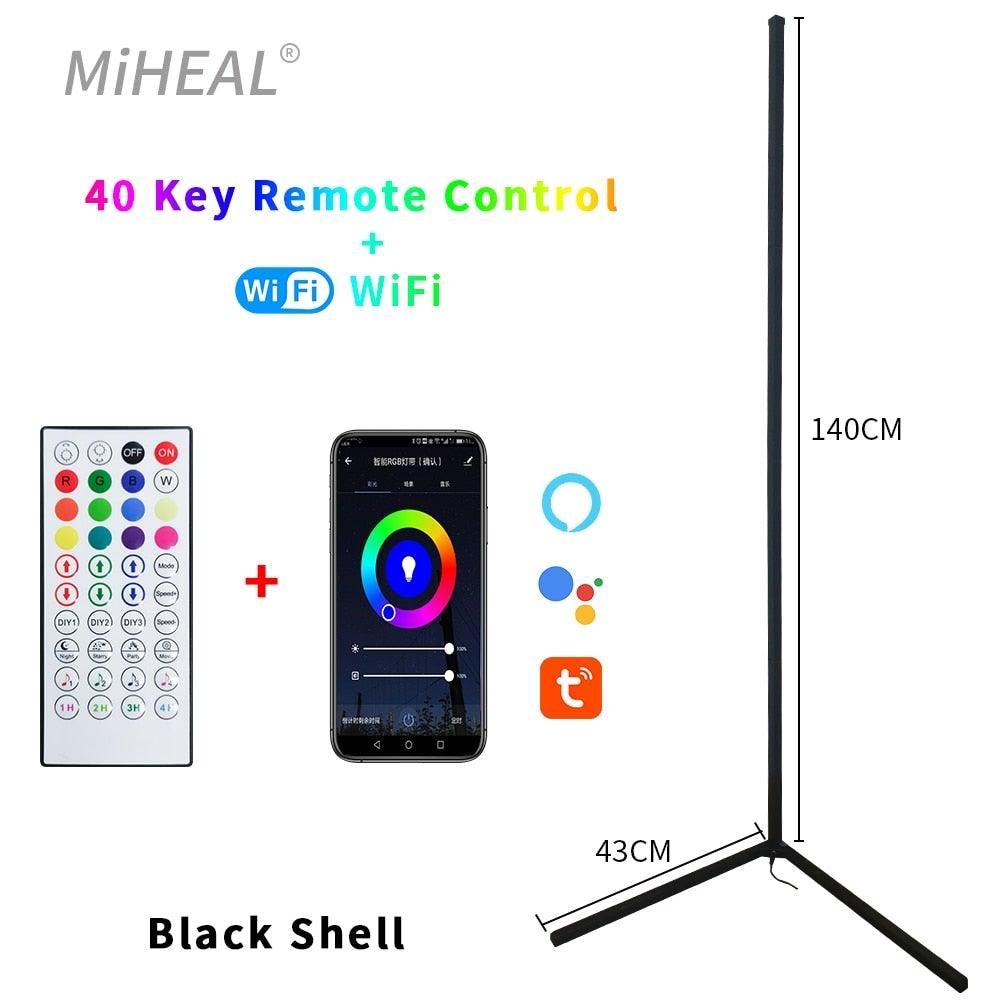 Modern Remote Control Aluminum Floor Lamp