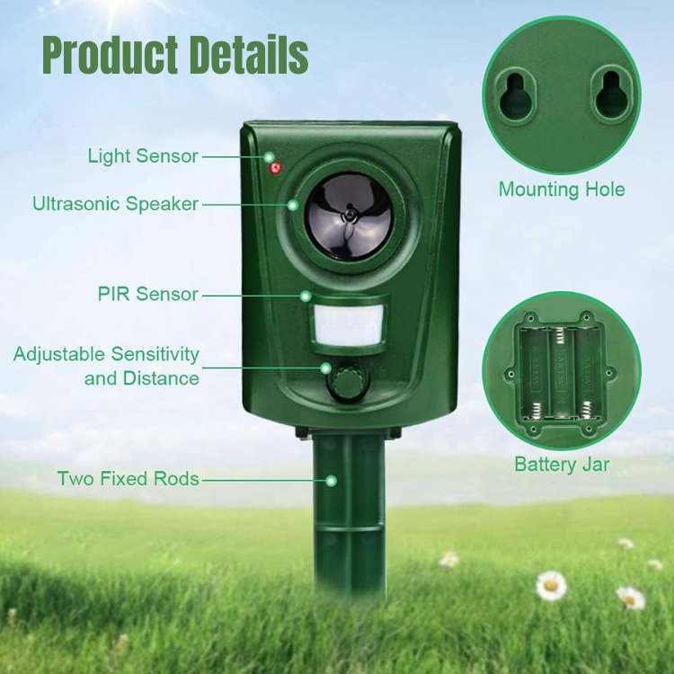 Ultrasonic Cat Repellent with Motion Sensor, Waterproof