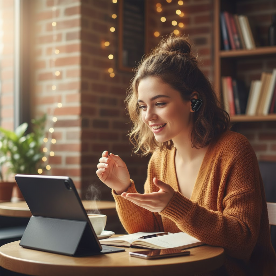 AI Translator Earbuds with Real-time Translation and Noise Cancellation