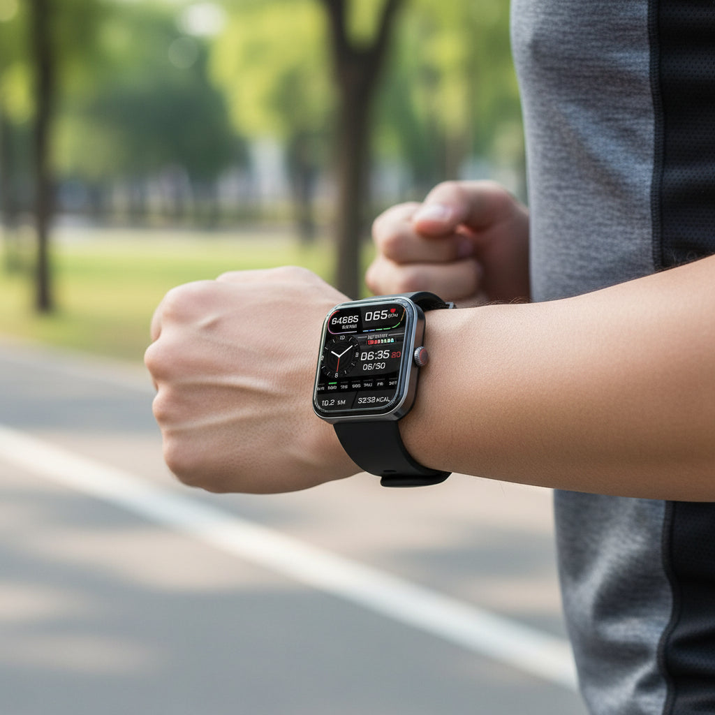 Non-Invasive Blood Glucose Meter Smartwatch with Heart Rate and Sleep Tracking