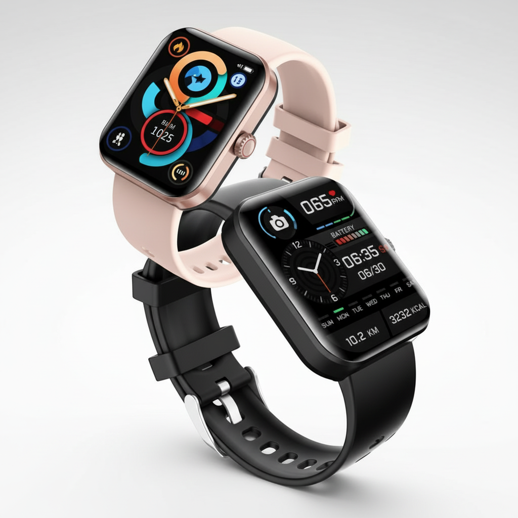 Non-Invasive Blood Glucose Meter Smartwatch with Heart Rate and Sleep Tracking