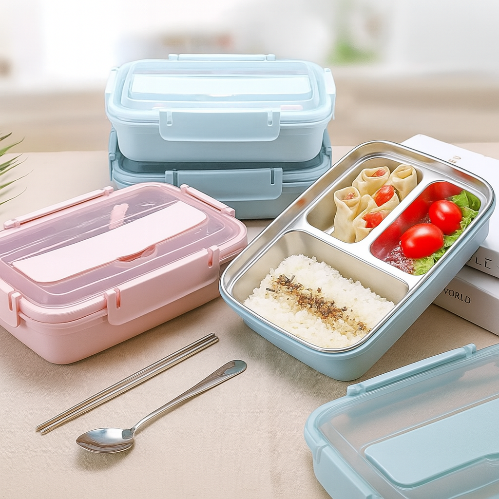 Leak-Proof Lunch Box with Organized Compartments
