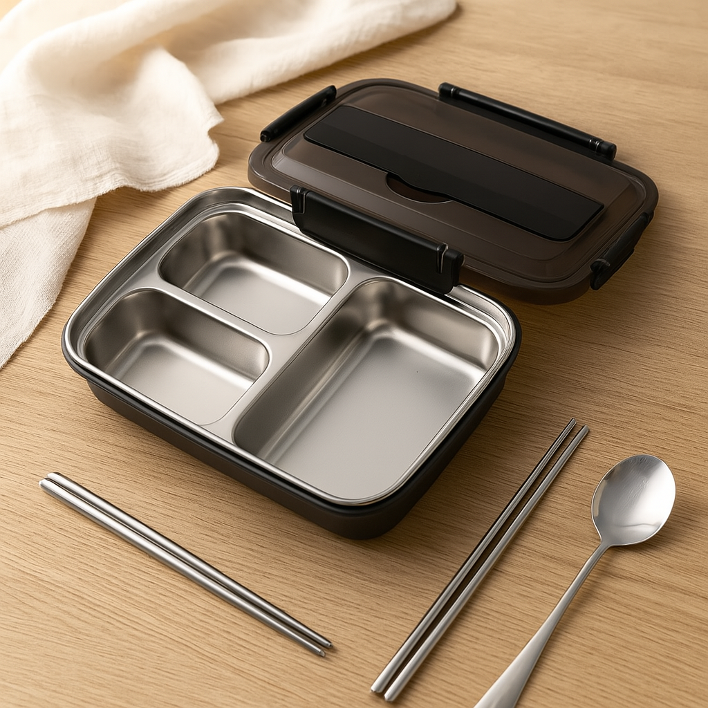Leak-Proof Lunch Box with Organized Compartments