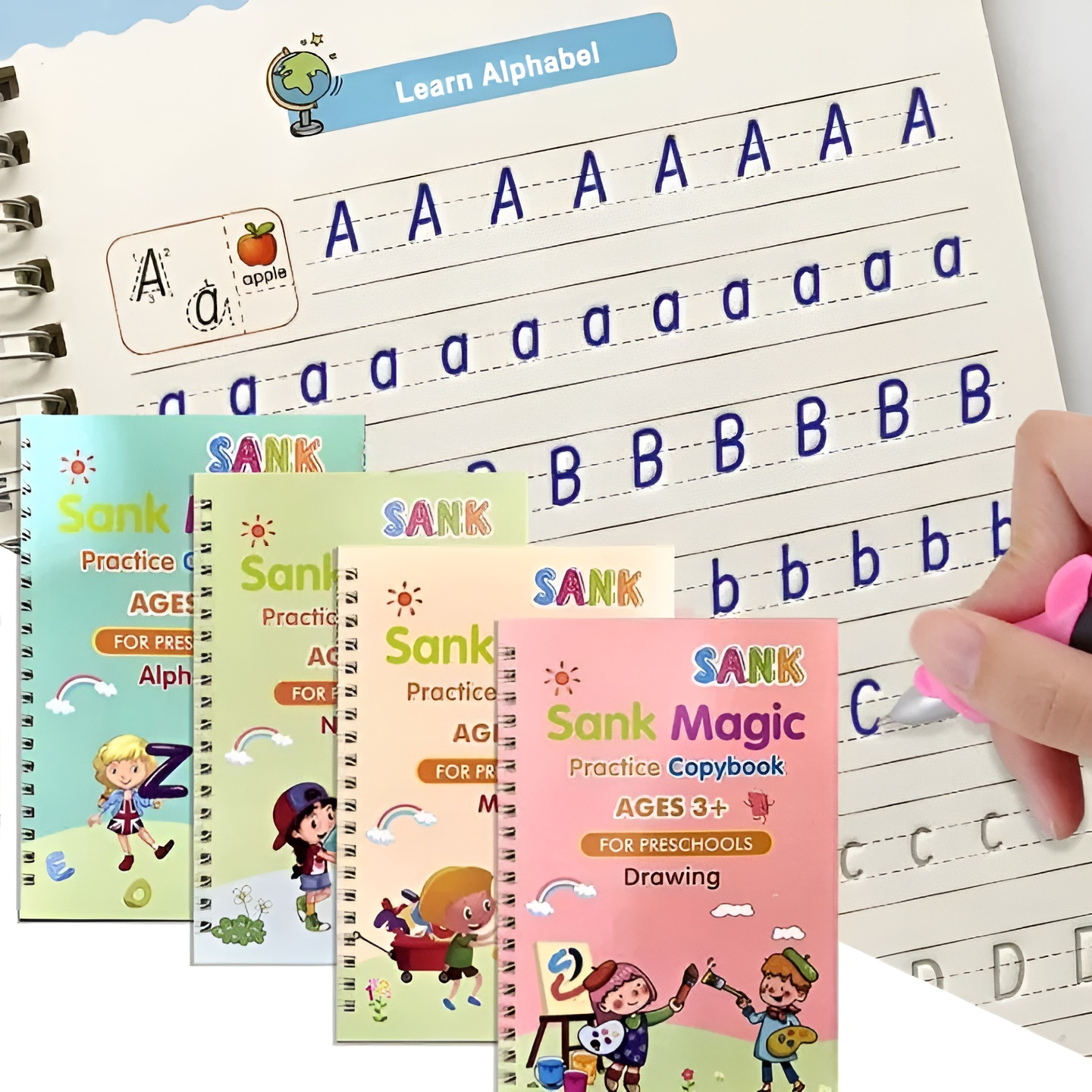 Tracing Book Set for Kids - Alphabet, Numbers, and Drawing Practice